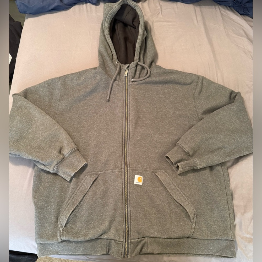 Carhartt Carbon Heather Rain Defender Loose Fit Zip-Up Jacket